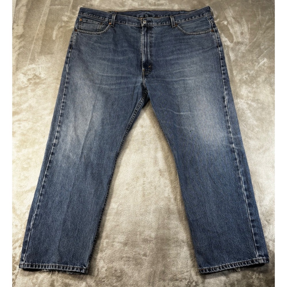 Levi's 505‎ Regular Fit Jeans Men 46x29 Blue Medium Wash Good Straight Leg Denim